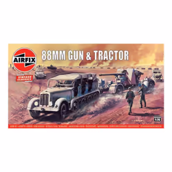 Airfix A02303V, Military car model, Kit de montage, 1:76, 88mm Gun &amp; Tractor, unisexe, 114 pièce(s)