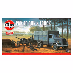 Airfix Pak 40 Gun & Track, Military vehicle model kit, Kit de montage, 1:76, Pak 40 Gun & Track, unisexe, Plastique