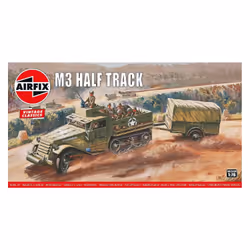 Airfix A02318V, Military truck model, Pré-assemblé, 1:76, M3 Half-Track, Mâle, Plastique
