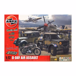 Airfix D-Day Air Assault Set, Military vehicle model kit, Kit de montage, 1:72, unisexe, Plastique, 189 pièce(s)