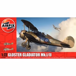 Airfix A02052A, Modèle réduit d’aéronef à aile fixe, Kit de montage, 1:72, Gloster Gladiator Mk.I/Mk.II, unisexe, Plastique