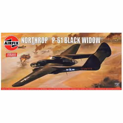 Airfix A04006V, Modèle réduit d’aéronef à aile fixe, Kit de montage, 1:72, Northrop P-61 Black Widow, unisexe, 112 pièce(s)