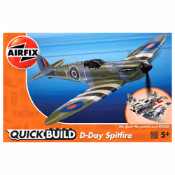 Airfix J6045, Modèle réduit d’aéronef à aile fixe, Kit de montage, D-Day Spitfire, unisexe, 34 pièce(s), 5 an(s)