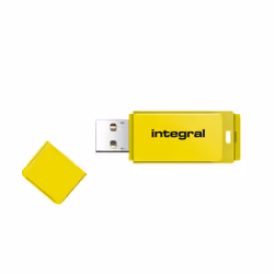 Integral 32GB USB2.0 DRIVE NEON YELLOW, 32 Go, USB Type-A, 2.0, 12 Mo/s, Casquette, Jaune