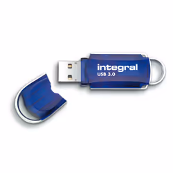Integral 32GB USB3.0 DRIVE COURIER BLUE UP TO R-100 W-30 MBS, 32 Go, USB Type-A, 3.2 Gen 1 (3.1 Gen 1), 140 Mo/s, Casquette,  ...