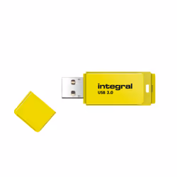 Integral 16GB USB3.0 DRIVE NEON YELLOW UP TO R-80 W-10 MBS, 16 Go, USB Type-A, 3.2 Gen 1 (3.1 Gen 1), 110 Mo/s, Casquette, Ja ...