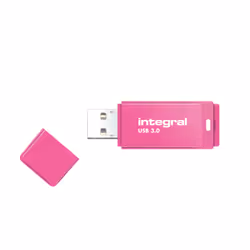 Integral 64GB USB3.0 DRIVE NEON PINK UP TO R-100 W-30 MBS, 64 Go, USB Type-A, 3.2 Gen 1 (3.1 Gen 1), 120 Mo/s, Casquette, Ros ...