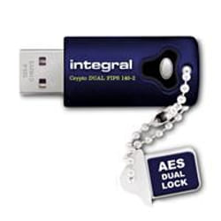 Integral 8GB Crypto Dual FIPS 140-2 Encrypted USB 3.0 lecteur USB flash 8 Go USB Type-A 3.2 Gen 1 (3.1 Gen 1) Bleu