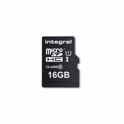 Integral UltimaPro 16 GB MicroSDHC Class 10 Memory Card up to 90 MB/s, U1 Rating Black, 16 Go, MicroSD, UHS-I, 90 Mo/s, Class ...