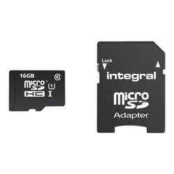 Integral 16GB SMARTPHONE AND TABLET MICROSDHC/XC CLASS 10 UHS-I U1 16 Go MicroSD