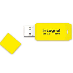 Integral NEON 3.0 lecteur USB flash 128 Go USB Type-A 3.2 Gen 1 (3.1 Gen 1) Jaune
