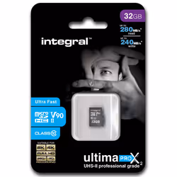Integral 32GB microSDHC/XC, 32 Go, MicroSDHC, Classe 10, 280 Mo/s, 240 Mo/s, Class 3 (U3)
