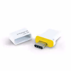 Integral 128GB USB3.0 DRIVE FUSION DUAL TYPE-C YELLOW UP TO R-180 W-30 MBS, 128 Go, USB Type-A / USB Type-C, 3.2 Gen 1 (3.1 G ...