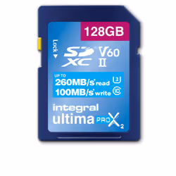 Integral 128GB ULTIMAPRO X2 SDXC 260/100MB UHS-II V60