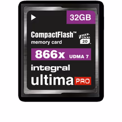 Integral 32GB ULTIMAPRO COMPACTFLASH 866X, 32 Go, CFast, 130 Mo/s, 45 Mo/s