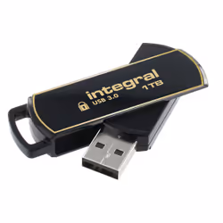Integral 1TB Secure 360 Encrypted USB 3.0, 1,02 To, USB Type-A, 3.2 Gen 1 (3.1 Gen 1), Protection par mot de passe, 5 g, Noir ...