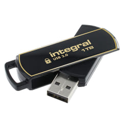 Integral 1TB Secure 360 Encrypted USB 3.0 lecteur USB flash 1,02 To USB Type-A 3.2 Gen 1 (3.1 Gen 1) Noir, Or