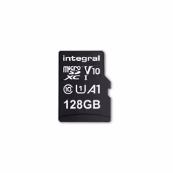 Integral 128GB HIGH SPEED MICROSDHC/XC V10 UHS-I U1, 128 Go, MicroSD, UHS-I, 100 Mo/s, Class 1 (U1), V10