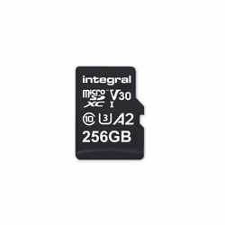 Integral INMSDX256G-180V30, 256 Go, MicroSDXC, UHS-I, 180 Mo/s, 130 Mo/s, Class 3 (U3)