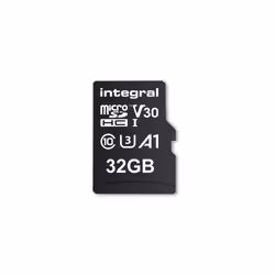 Integral INMSDH32G-100V30 32GB MICRO SD CARD MICROSDHC UHS-1 U3 CL10 V30 A1 UP TO 100MBS READ 30MBS WRITE, 32 Go, MicroSD, UH ...
