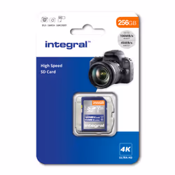 Integral INSDX256G-100V30 256GB SD CARD SDXC UHS-1 U3 CL10 V30 UP TO 100MBS READ 45MBS WRITE 256 Go UHS-I