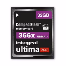 Integral INCF32G366X, 32 Go, CompactFlash, Classe 1, 55 Mo/s, 25 Mo/s, Noir