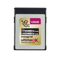 Integral 128GB UltimaPro X2 CFexpress Cinematic Gold Type B 2.0 Card 128 Go