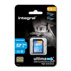 Integral UltimaPro X2 512GB SDXC/XC UHS-II U3 V90 - 300-280 MB/s 512 Go