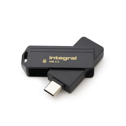 Integral INFD16GB360CSEC3.2 lecteur USB flash 16 Go USB Type-C 3.2 Gen 1 (3.1 Gen 1) Noir, Or