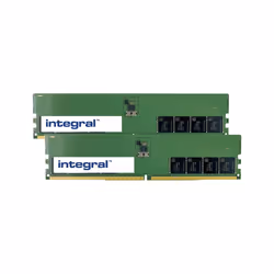 Integral 64GB (2x32GB) PC RAM MODULE KIT DDR5 4800MHZ PC5-38400 UNBUFFERED NON-ECC 1.1V 2GX8 CL40, 64 Go, 2 x 32 Go, DDR5, 48 ...