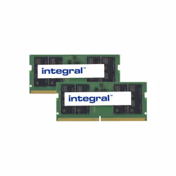 Integral 64GB (2x32GB) LAPTOP RAM MODULE KIT DDR5 4800MHZ PC5-38400 UNBUFFERED NON-ECC 1.1V 2GX8 CL40, 64 Go, 2 x 32 Go, DDR5 ...