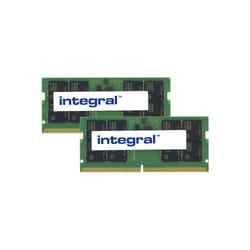 Integral 64GB (2x32GB) LAPTOP RAM MODULE KIT DDR5 4800MHZ PC5-38400 UNBUFFERED NON-ECC 1.1V 2GX8 CL40 module de mémoire 64 Go 2 x 32 Go