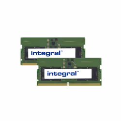 Integral 16GB (2x8GB) LAPTOP RAM MODULE KIT DDR5 4800MHZ PC5-38400 UNBUFFERED NON-ECC SODIMM 1.1V 1GX16 CL40, 16 Go, 2 x 8 Go ...