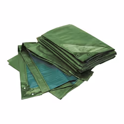 Bâche de couverture RAINEXO Power. 150 g/m² - Triple soudure croisée - Bord de la bâche doublement soudé - 100% résistant aux ...