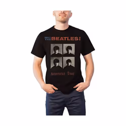 The Beatles - T-shirt AMERICAN TOUR - Adulte (Noir)