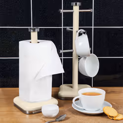 Swan Retro Support de papier toilette sur table Fer Crème