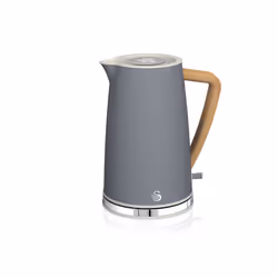 Swan SK14610GRYN, 1,7 L, 3000 W, Gris, Acier inoxydable, Indicateur de niveau d'eau, Arrêt de sécurité en cas de surchauffe