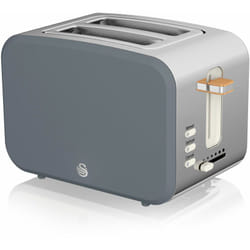 Swan - ST14610GRYNEU Grille-pain à Fente Large 2 tranches Design Moderne Nordic 900W Gris