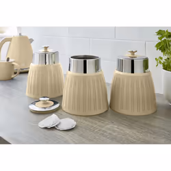 Swan SWKA1024CN, Ensemble de service à thé + café + sucre, 1,2 L, Crème, Couvercle amovible, Rond, 156 mm