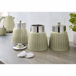 Swan SWKA1024GN, Ensemble de service à thé + café + sucre, 1,2 L, Vert, Couvercle amovible, Rond, 156 mm