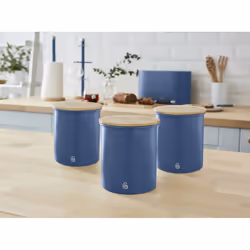 Swan SWKA17513BLUN boîte de rangement pour cuisine Ensemble de service à thé + café + sucre 0,84 L - Vue supplémentaire 3