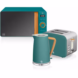 Swan - STRP1060GRENEU Set petit-déjeuner bouilloire grille-pain micro-ondes 20L Nordic Vert Vert