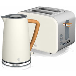 Swan - STP2090WHTNEU Set petit-déjeuner Bouilloire sans fil 1,7 l grille-pain 2 Nordic Vert 2200W Blanc