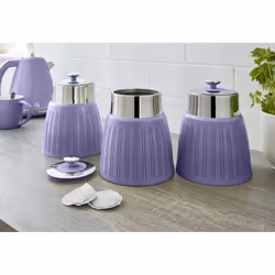 Swan SWKA1024PURN boîte de rangement pour cuisine Ensemble de service à thé + café + sucre 1,2 L