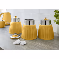 Swan SWKA1024YELN boîte de rangement pour cuisine Ensemble de service à thé + café + sucre 1,2 L