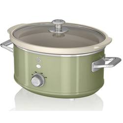 Mijoteuse - SWAN - SF17021GNEU - 35L - Céramique Antiadhésive - Vintage Vert 200W