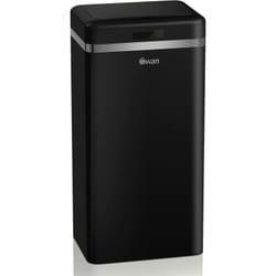 SWKA4500BNEU Retro Poubelle à Ouverture Automatique avec Capteur, Métal, 45 Litres, Vintage Noir - Swan