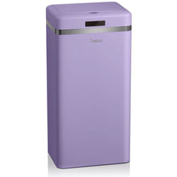 Swan - SWKA4500PURNEU Retro Poubelle à Ouverture Automatique avec Capteur, Métal, 45 Litres, Vintage Violet