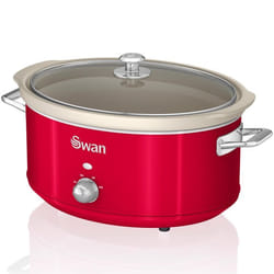 Mijoteuse - SWAN - SF17031RNEU - 65L - Céramique Antiadhésive - 320W Rouge