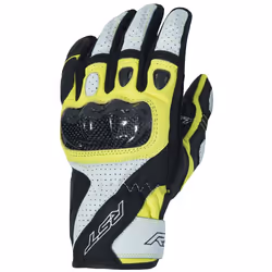 RST Stunt III Gants de moto, noir-blanc-jaune, taille XL pour Hommes